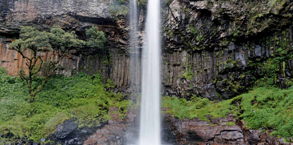 Chania Waterfalls in the Aberdare National Park of Kenya