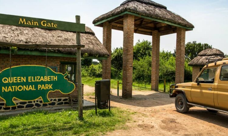 Gates of Queen Elizabeth National Park Uganda Wildlife Safari