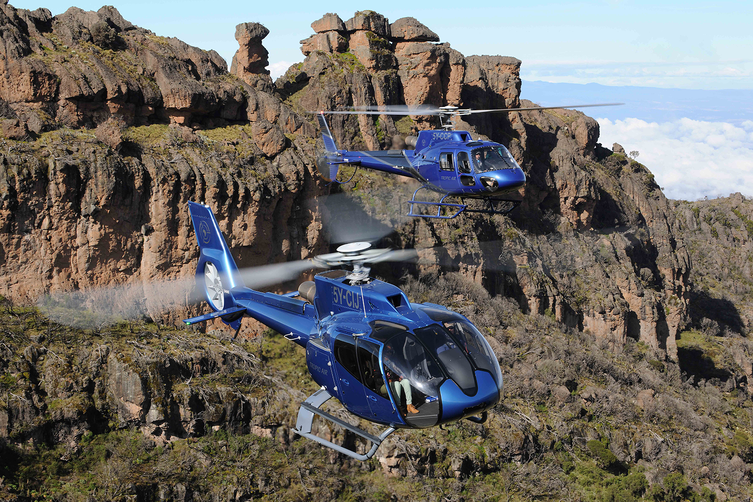 Luxury Mount Kenya Helicopter Safari Tour